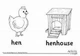 Hen Colouring Henhouse Animals Homes Pages Animal Activity Farm Become Member Log sketch template