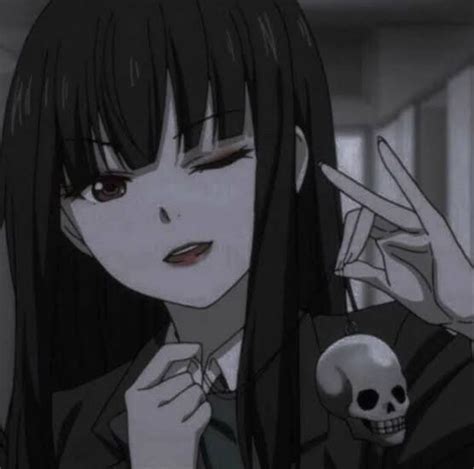 anime pfp evil girl anime monochrome anime aesthetic anime