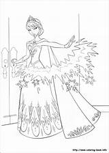 Coloring Elsa Frozen Queen Printable Pages Disney sketch template