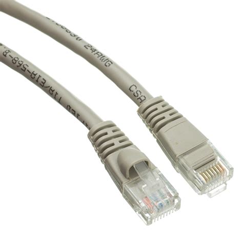 ft cat gray ethernet patch cable snaglessmolded boot