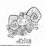 Aries Zodiac Getcoloringpages sketch template
