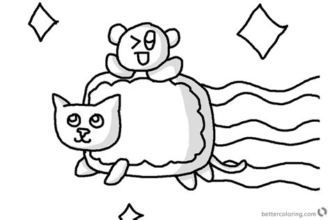 nyan cat coloring pages  baby nyan cat  printable coloring pages