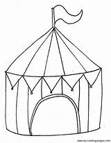 Circus Tent Zirkus Chapiteau Cirque Magique Zirkuszelt Preschoolers Ausmalen Designlooter Getdrawings sketch template