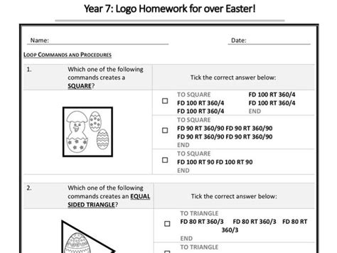 programming logo homework  teaching resources