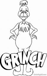 Grinch Printable Ausmalbilder Easy Coloringall Whoville Stole Festive sketch template
