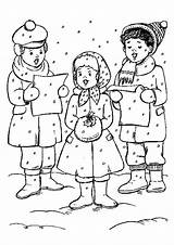 Christmas Coloring Carol Pages Carolers Printable Braving Snow sketch template