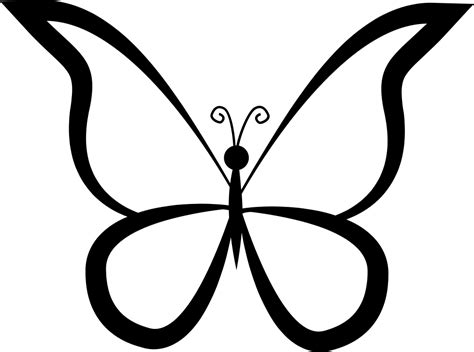 butterfly outline design  top view svg png icon
