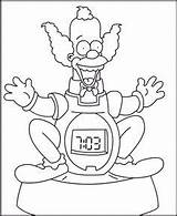 Krusty Simpsons Clown Coloring Pages Information Books sketch template