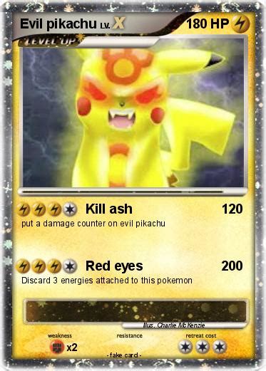 pokemon evil pikachu   kill ash  pokemon card