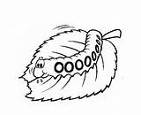 Caterpillar Coloring Printable Pages Template Clipart Kids Drawing Leaves Library Popular sketch template