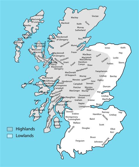 map  scottish clan lands