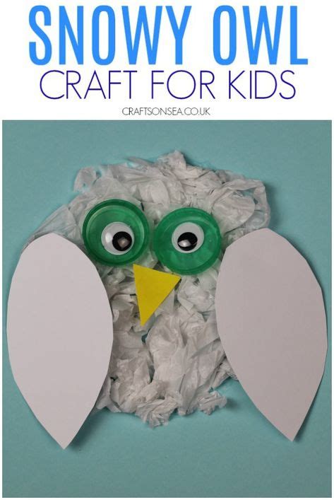 easy snowy owl craft winter crafts  kids winter crafts