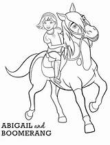 Spirit Coloring Pages Riding Abigail Boomerang Girls sketch template