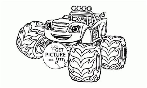 blaze monster truck colouring pages