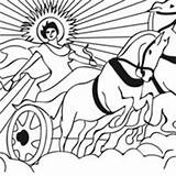 Coloring Ancient Greece Chariot Pages Surfnetkids Greek Phaeton sketch template