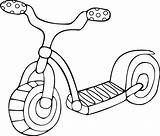 Coloring Pages Scooter Template Electric Getdrawings Toy sketch template