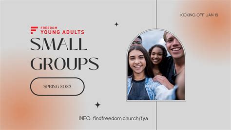 young adults small group kickoff freedom church