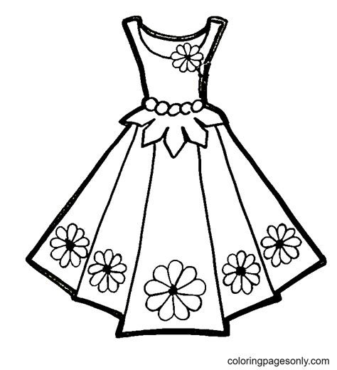 dress coloring pages  printable coloring pages