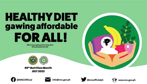 nutrition month theme  healthy diet gawing affordable