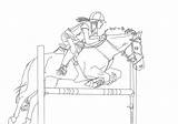Jumping Horse Drawing Show Lineart Getdrawings sketch template