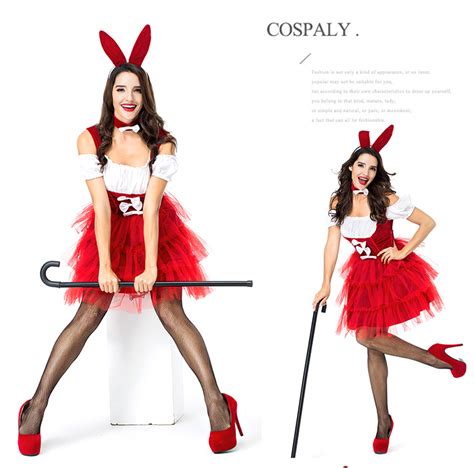 Sexy Bunny Costume Halloween Rabbit Girl Corset Romper Suit Rabbit