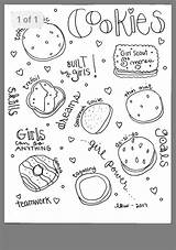Girl Scout Cookie Coloring Brownie Pages Cookies Scouts Activities Daisy Leader Meandmyinklings Sheets Bakers Brownies Choose Board Abc Open Booth sketch template