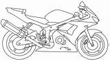 Motorbike sketch template