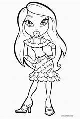 Bratz Coloring Pages Printable Doll Kids Cool2bkids Drawing Getdrawings sketch template