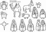 Nativity Coloring Printable Pages Jesus Story Manger Christmas Baby Colouring Scene Away Kids Shepherds Print Animals Clipart Sheets Color Printables sketch template