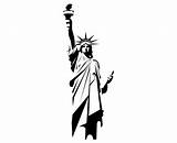 Liberty Statue Lady Clipart Vector Svg Silhouette Template Drawing Clip Illustration Transparent Clipartmag sketch template