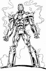 Iron Man Coloring Pages Avengers Book Comic Ironman Colouring Stan Lee Kids Writer Scripter Larry Lieber Developed Editor Created Designed sketch template