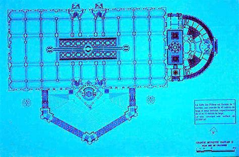 Hassan Ii Mosque Color Drawing Ground Floor Plan Archnet