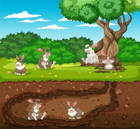 peter rabbit clipart  burrow underground conejo ondergronds