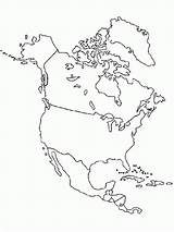 America North Map Coloring Pages Printable South Blank Outline Drawing Color American Continent Continents Kindergarten Usa Getcolorings Canada Getdrawings Print sketch template