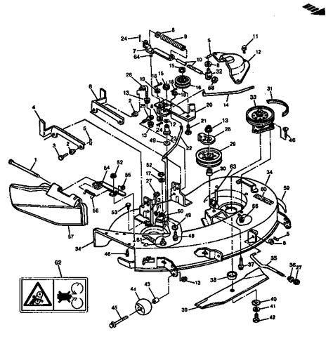 mower deck  cm diagram parts list  model  sabre john deere parts riding mower