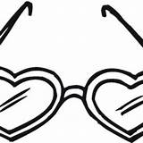 Coloring Pages Goggles Shaped Heart Getcolorings Printable Getdrawings Color sketch template