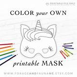 Mask Unicorn Printable Activity Coloring Fun Mythical sketch template