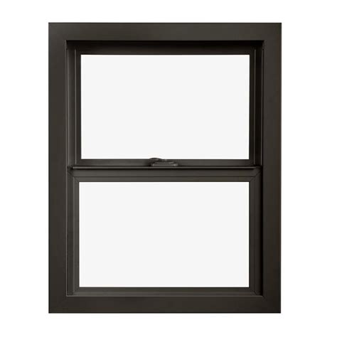 pella impervia fiberglass replacement brown exterior single hung window rough opening