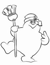 Frosty Coloring Pages Snowman Printable Categories sketch template