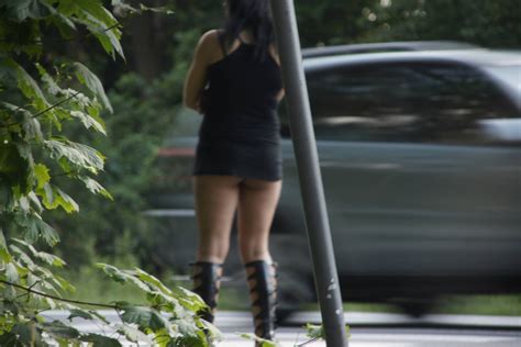 voyeuy slut whore prostitute working on the street in poland