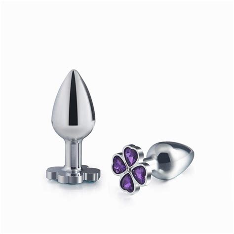 New Small Size Four Leaf Clover Metal Anal Butt Plug 12 Jewelry Color