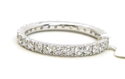 Ladies 18k White Gold Diamonds Eternity Wedding Band Ring