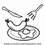 Coloring Pages Breakfast Egg Fried Printable Getcolorings Color Popular sketch template