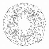 Donut Coloring Pages Adult Choose Board Color Colouring Quote Tasty Junk Food Books Sheets sketch template