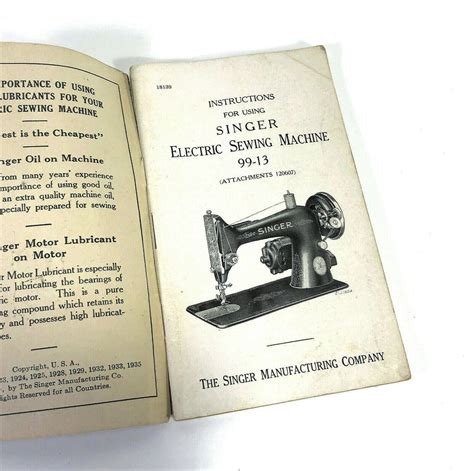 singer    sewing machine instruction manual vintage original    singer shop