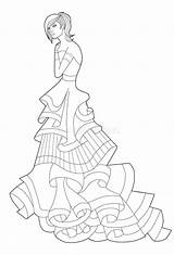 Colorare Adulti Robe Lungo Vestito Disegni Femme Adultes Longue Modo Iroquois Impressionante sketch template