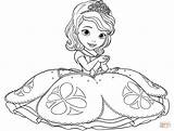 Coloring Sofia Princess Pages Printable sketch template