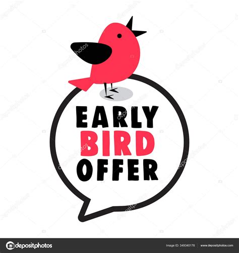 Early Bird Special Discount Sale Event Banner Poster Stock Vector Image