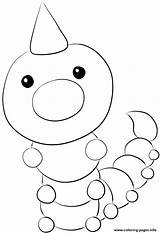 Pokemon Weedle Coloring Pages Printable Print Supercoloring Drawing Color Caterpie Tutorials sketch template