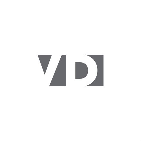 vd logo monogram  negative space style design template